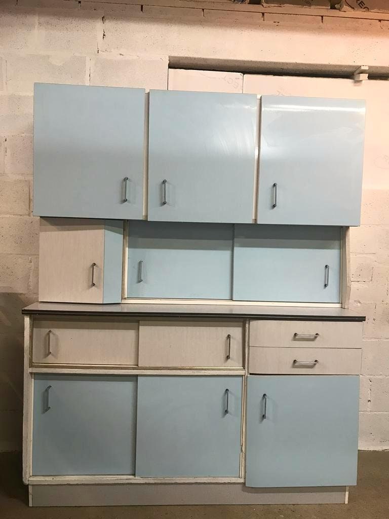 Vreemdeling domesticeren Document Vintage Pastel Blue Formica Kitchen Cabinet / Cabinet - Etsy