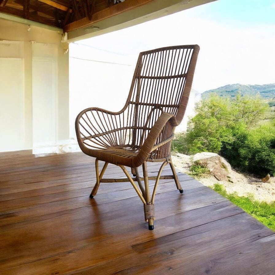 Vintage Wicker Chair / Single Seater / Armchair - Etsy