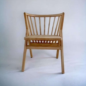 chaise en bois naturel avec longues barres lot/lot image 5