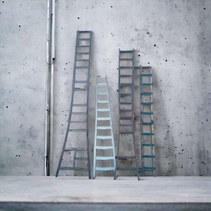 Old wooden XL ladder