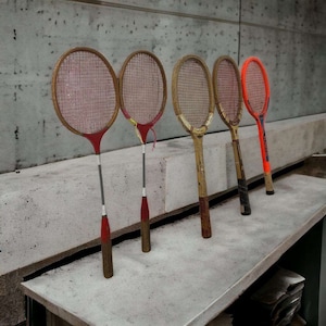 Vintage wooden badminton / tennis racket