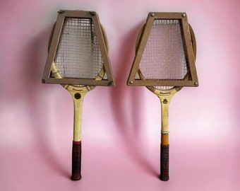 Vintage wooden tennis racket