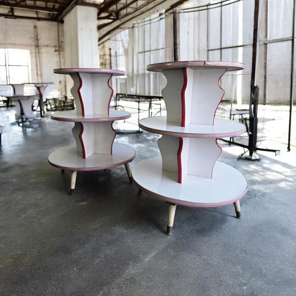 Étagère Ronde Vintage/Présentoir De Magasin Vitrine