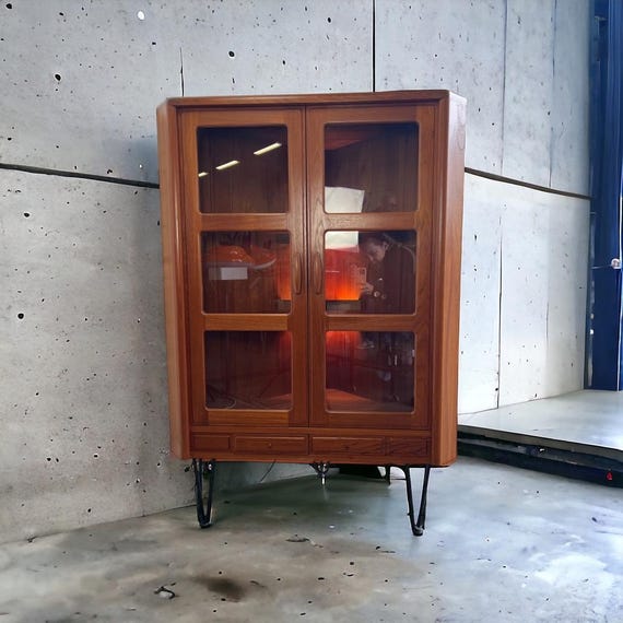 ヴィンテージチーク製ディスプレイキャビネット / コーナー