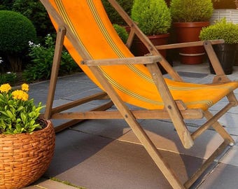 Lebber vintage® - ヴィンテージの木製ラタンロッキングチェア