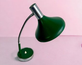 Vintage groene tafellamp / desklamp