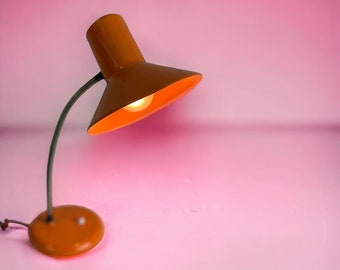 Vintage oranje tafellamp / bureaulamp