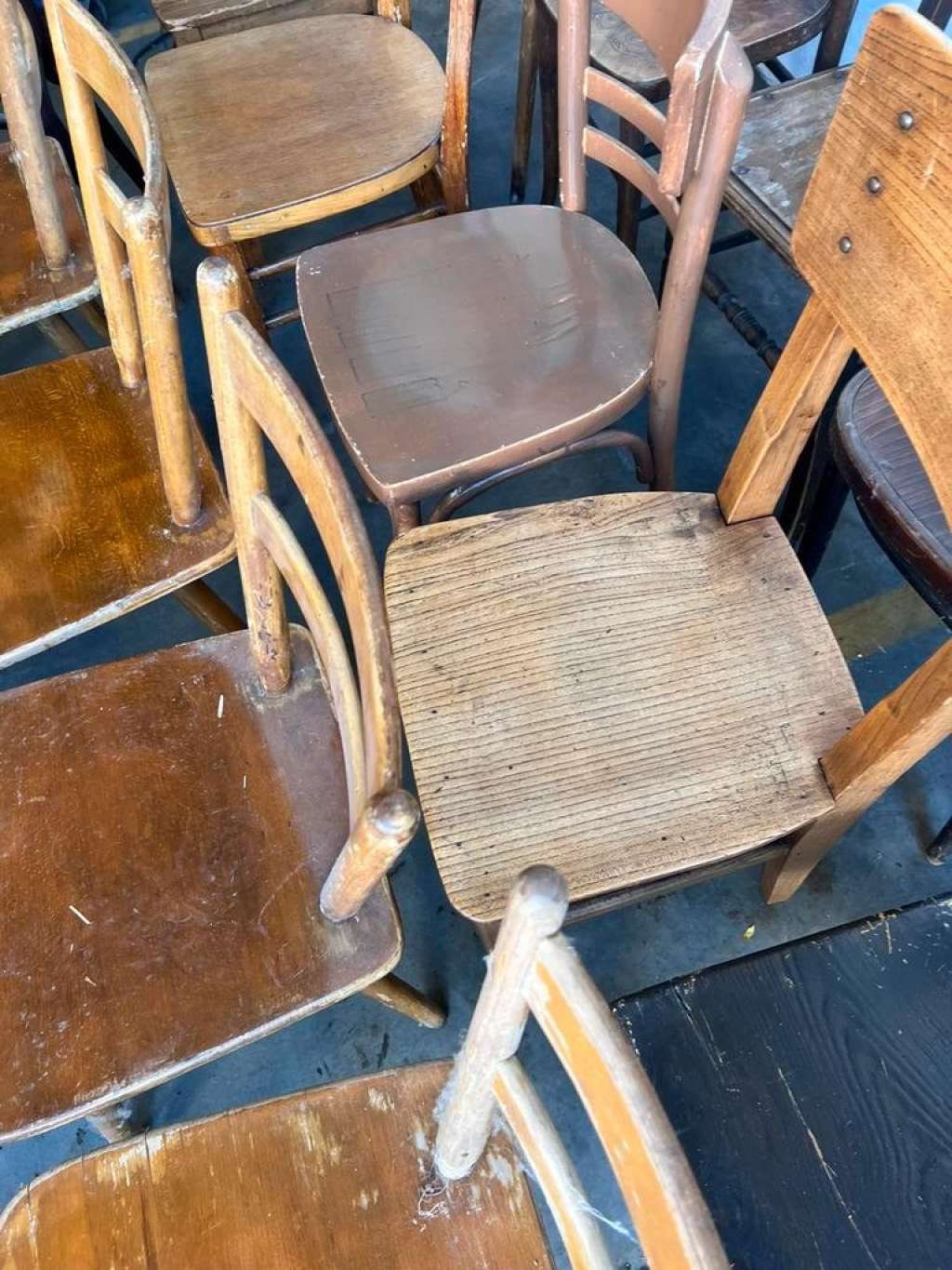 Vintage Wooden Bistro Chair / Cafe Chair Etsy