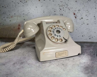 Vintage bakelite white telephone Ericsson