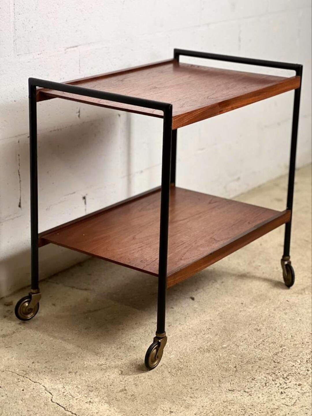 Vintage Wooden Bar Cart / Trolley Etsy