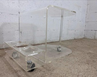 Vintage lucite bartafel / barcart / bijzettafel