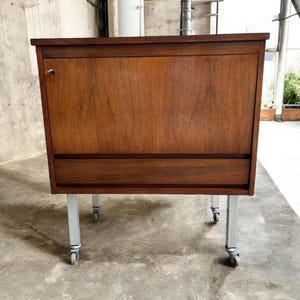 Vintage bar cabinet on wheels / retro minibar or side cabinet