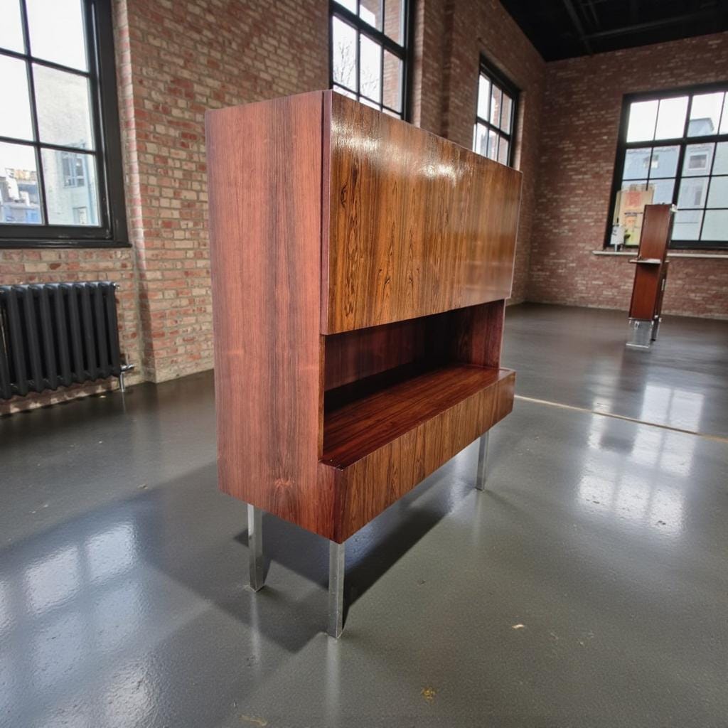 Meuble/bar/meuble mural vintage en palissandre