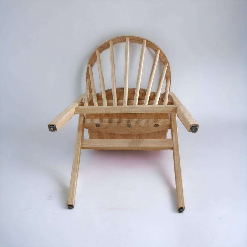 chaise en bois naturel avec longues barres lot/lot image 9