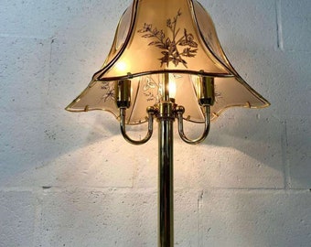 Vintage 'gouden' tafellamp / Hollywood regency verlichting