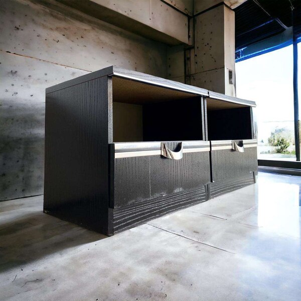 Black Bedside Table Etsy