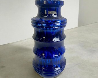 Scheurich Pagoda Vase 267 20 Blue Space Age Gradient WGP MCM Scheurich Pagoda Vase 267 20 Blue Space Age Gradient WGP MCM