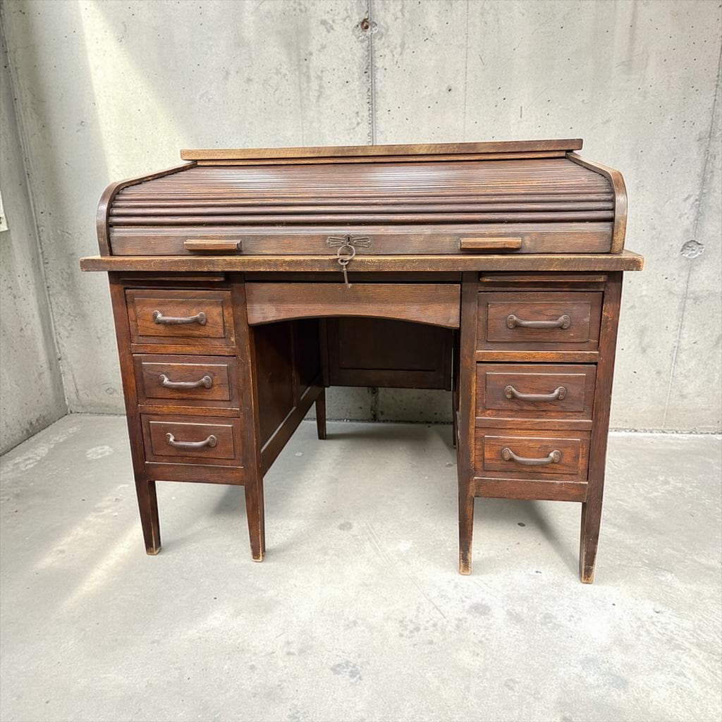 Oak Antique Rolltop Desk - Etsy Canada