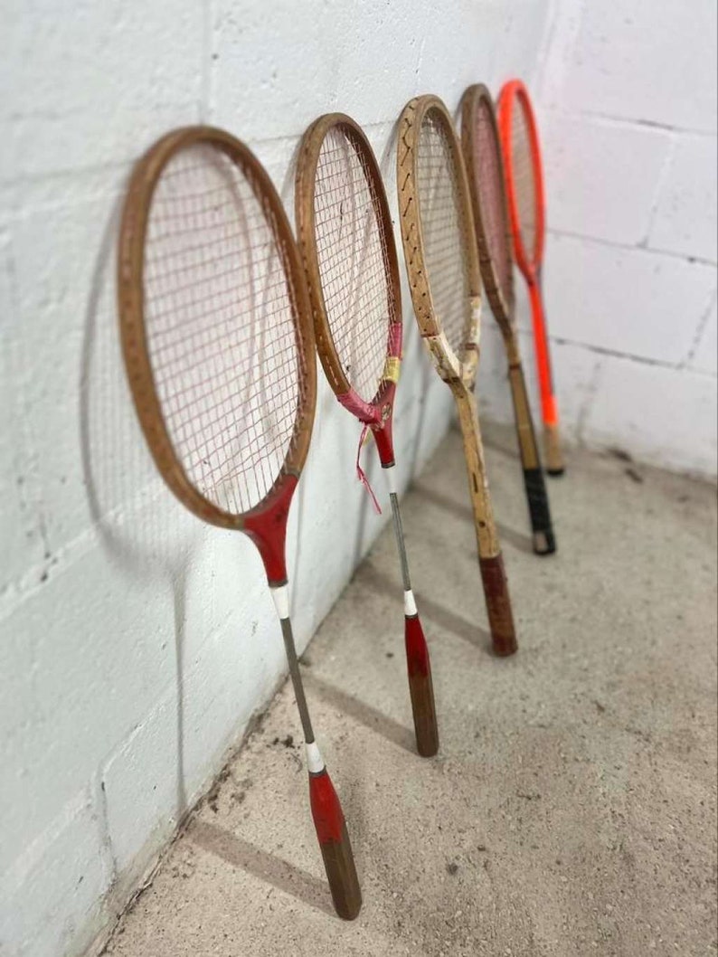 Wooden Short Racket Vintage Wooden Badminton / Tennis Racket - Etsy