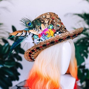 Vintage 90s Y2K Elope Rainbow Rave Hat HTF - Etsy