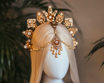 Sun crown, Moon child Halo, Halo, Halo Crown, Halo Headpiece, Halo Headband, Halo Headlights, Gold Halo, Headpiece, Wedding Crown,Boho Stars