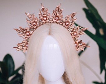 IYOU Maria Halo Stirnband Silber – Strass, Mit Quasten, 19 Cm, Für Cosplay & Partys