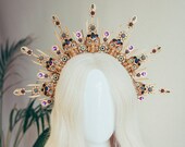 Halo Headband, Halo Headlights, Flower Crown, Skull Crown, Headband, Headpiece, Sugar Skull, Halloween Costume, Halloween Costume