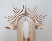 Gold Halo, Halo Headpiece, Festival crown, Halo Headband, Met Gala Crown, Sunburst Crown, Beyonce crown, Met Gala Crown, Wedding Crown, Boho
