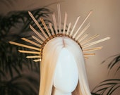 Gold Halo, Halo Headpiece, Festival crown, Halo Headband, Met Gala Crown, Sunburst Crown, Beyonce crown, Met Gala Crown, Wedding Crown, Boho