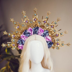 Flower Halo, Sun Jewellery, Moon child, Halo Headpiece, Halo Crown, Halo Headlights, Crown, Celestial, Headpiece, Pregnancy Photo, Goddess