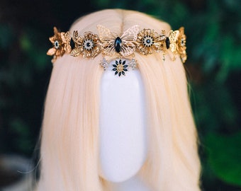 【Meadow Flower】Gold Tiara / 2-5y Meadow Flower】Gold Tiara / 2-5y Meadow Flower】Gold Tiara