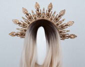 Halo Crown, Flower Halo Headband, Halo, Halo Headpiece, Crown, Headband, Headpiece, Boho Wedding Crown, Boho Chic Crown, Bride to be, Boho