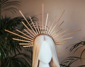 Gold Halo, Halo Headpiece, Festival crown, Halo Headband, Met Gala Crown, Sunburst Crown, Beyonce crown, Met Gala Crown, Wedding Crown, Boho