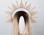 Gold Halo Crown, Halo Headpiece, Festival crown, Festival headpiece, Met Gala Crown, Sunburst Crown, Mary Crown, Beyonce Crown, Halo, Boho