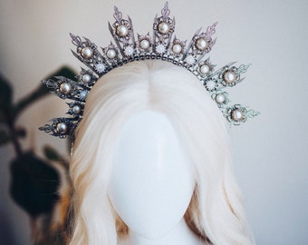 Halo crown, Halo Headband, Zip ties crown, Festival headpiece, Met Gala Crown, Platinum Crown, Mary Crown, Silver Crown, Festival Fashion