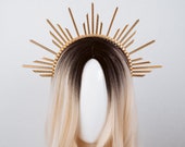 Gold Halo Crown, Halo Headpiece, Festival crown, Festival headpiece, Met Gala Crown, Wedding Crown, Halo crown, Zip ties crown,Halo Headband