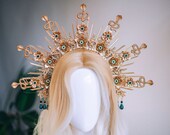 Medusa Crown, Halloween, Halo, Halo Crown, Halo Headpiece, Halo Headband, Halo Headlights, Gold Halo, Headpiece, Skulls, Spooky Halo, Snake