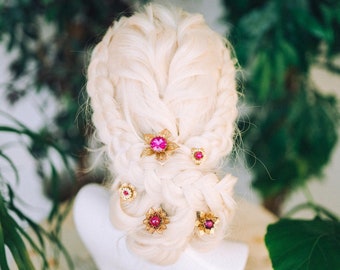 Boho Épingles À Cheveux Fleur Peigne À Cheveux Fleurs De Mariage Fleurs Roses Dans Les Cheveux Boho Mariée Fleur Couronne Boho Chic Style Fleur Épingles À Cheveux Bijoux