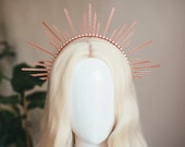 Rose Gold Halo Crown, Halo Headpiece, Festival crown, Festival headpiece, Met Gala, Wedding Crown, Halo crown, Zip ties crown, Headlights