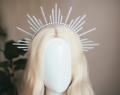 Silver Halo Crown, Halo Headpiece, Festival crown, Festival headpiece, Met Gala Crown, Wedding Crown, Halo crown, Zip ties crown, Headlights