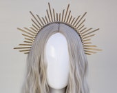 Gold Halo Crown, Halo Headpiece, Festival crown, Festival headpiece, Zip ties crown, Wedding Crown, Halo crown, Boho Wedding, Halo Headband