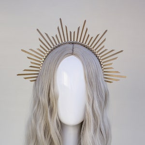 Golden Zip Ties Halo Crown Goddess Headpiece