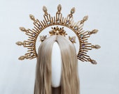 Halo Crown, Flower Halo Headband, Halo, Halo Headpiece, Crown, Headband, Headpiece, Halloween, Sugar Skull, Halloween Costume, Party Costume