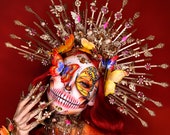 Halo Crown, Flower Halo Headband, Halo, Halo Headpiece, Crown, Headband, Headpiece, Halloween, Sugar Skull, Halloween Costume, Party Costume
