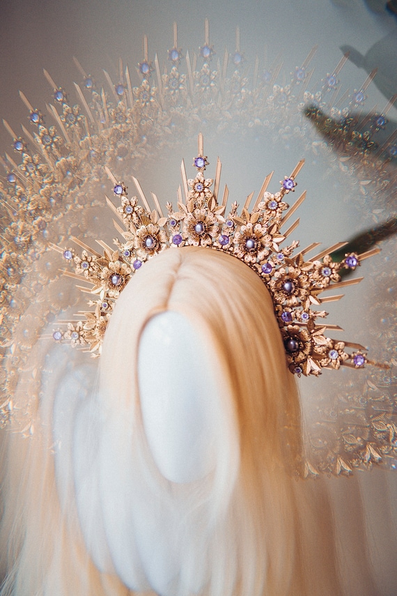 Buy Lavender Halo Crown, Halo, Halo Crown, Halo Headpiece