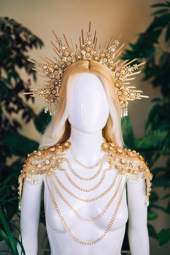 ネックレス・ペンダント Novelty Gold Chain Shoulder Piece Gold Shoulder Necklace, Celestial Body Chain, Goddess