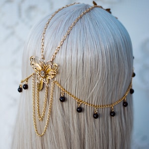 Chain headpiece Festival crown Bridal headpiece Headdress Tiara Crown Jewellery Accessories Hair accessories Burning man Boho hair jewellery image 4