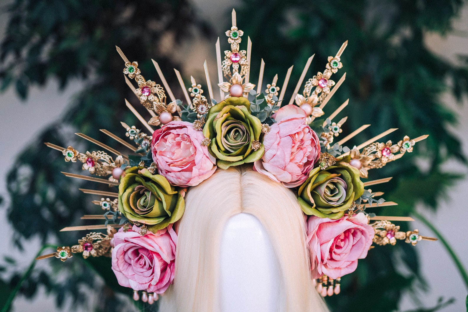 Flower Halo Headband Celestial Moon Child Jewellery Headlights Etsy