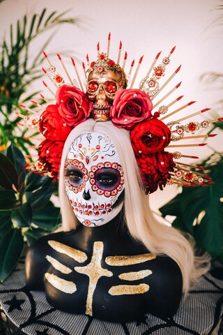 Aureola La Catrina, Corona Del Giorno Dei Morti, Copricapo A Forma