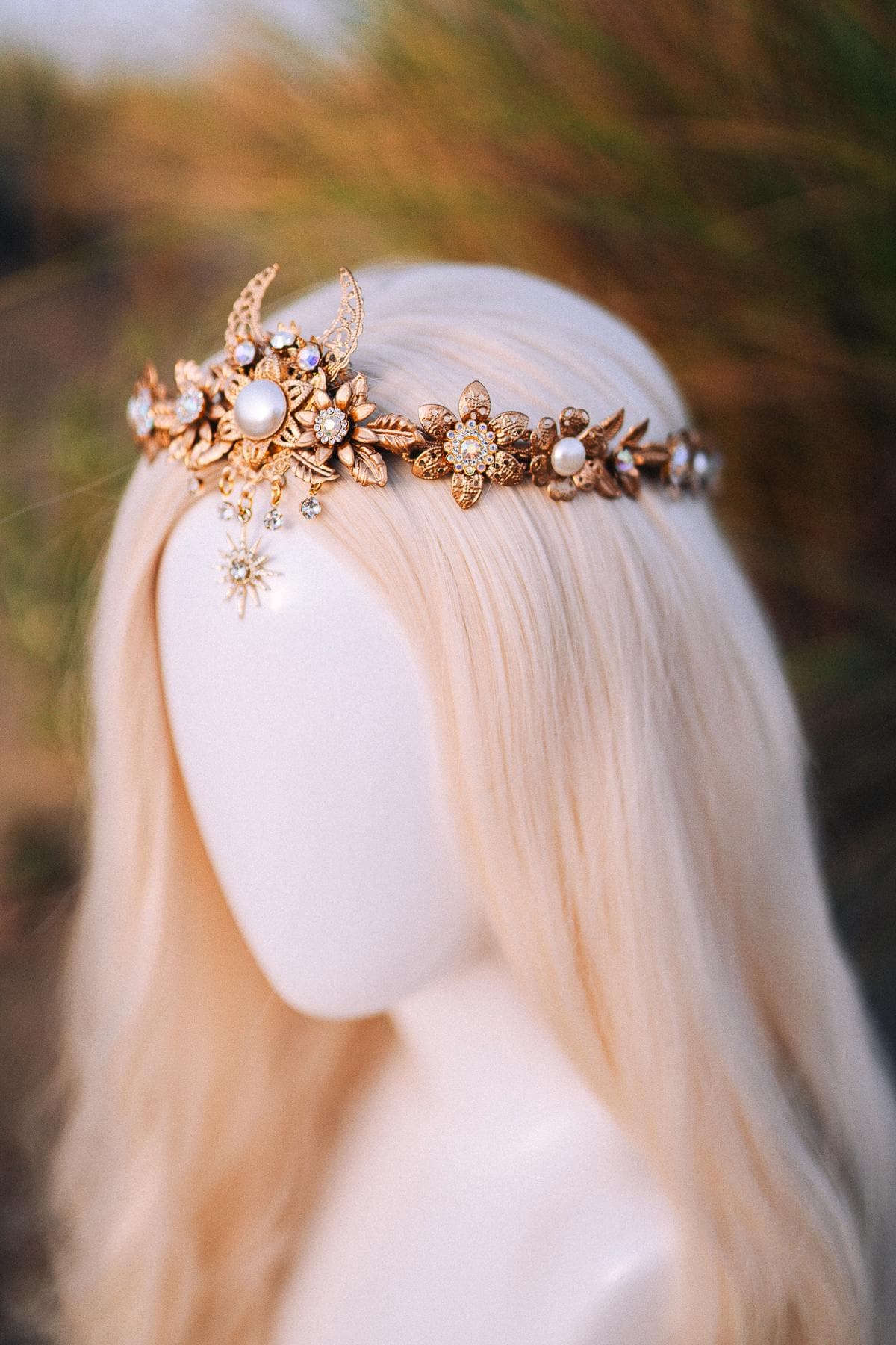 Gold Tiara, Bridal Crown, Wedding Crown, Bridal Headpiece